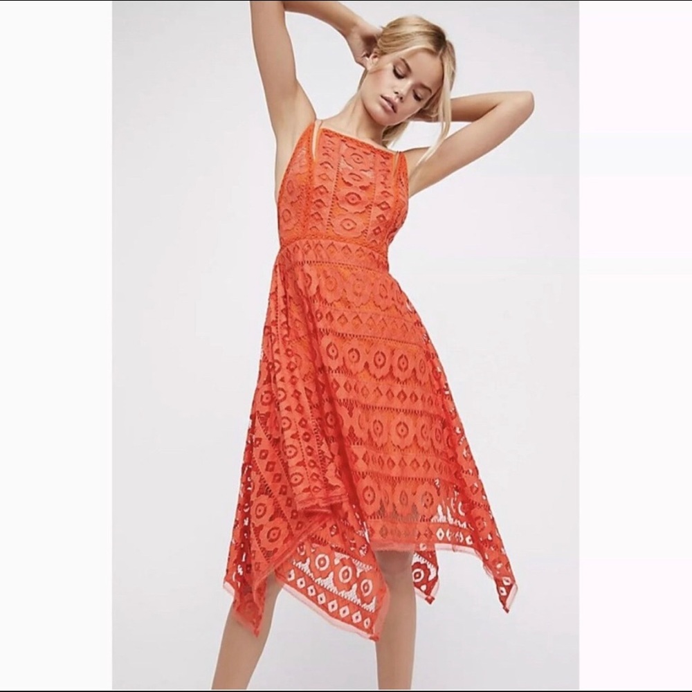 Free People Just like Honey Dress in Orange